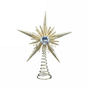 Gisela Graham Gold Glitter & Jewel Mini Tree Top Star