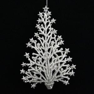 Silver Glitter Twig Christmas Tree