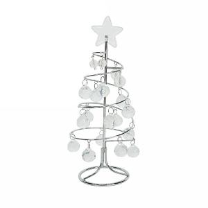 Gisela Graham Silver Coil Wire Mini Tree with Crystals
