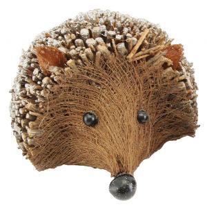 Gisela Graham Large Twig Hedgehog Ornament with Glitter