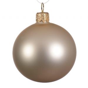 Decoris Pearl Matt Glass Bauble 8cm