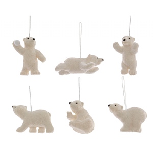 Decoris Polar Bear Decoration 6cm (Assorted Designs)