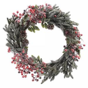 40cm Snowy Berry Wreath