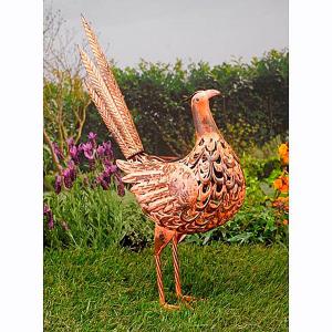 Smart Solar Metal Pheasant Silhouette