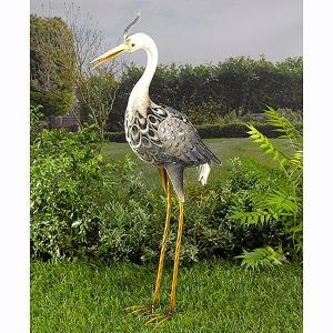 Smart Solar Metal Heron Silhouette