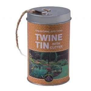 Garland Twine Tin with Cutter (100g 3 Ply Natural Jute Twine)