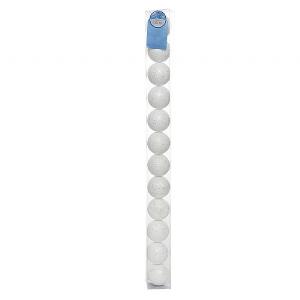 Decoris Foam Snow 60mm Baubles with Glitter (Pack of 12)