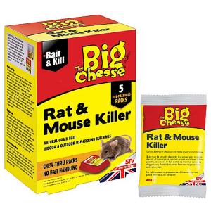 The Big Cheese Rat & Mouse Killer Bait Packs (5 x 40g)