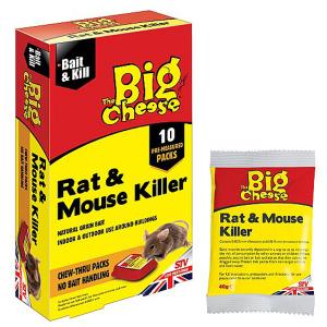 The Big Cheese Rat & Mouse Killer Bait Packs (10 x 40g)