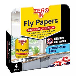 Zero In Fly Papers (Pack of 4)