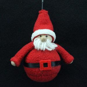 Gisela Graham Felt Santa Hanging Decoration 9cm