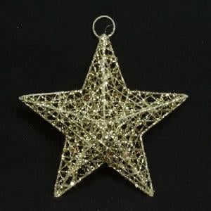 Gisela Graham Gold Wire Mesh Star 15cm