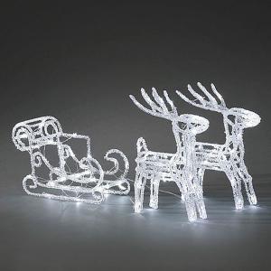 Acrylic LED Reindeers & Sledge
