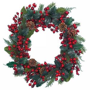 60cm Red Glitter Wreath