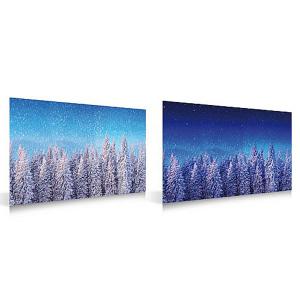 Christmas Village Double Sided Forest Background Display Poster 59 x 39cm