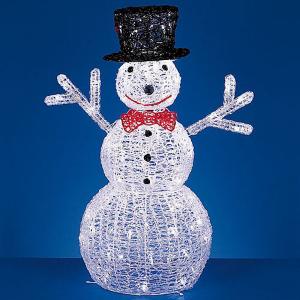 Pre Lit LED Snowman 76cm