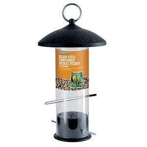 Large Black Steel Sunflower Heart Feeder