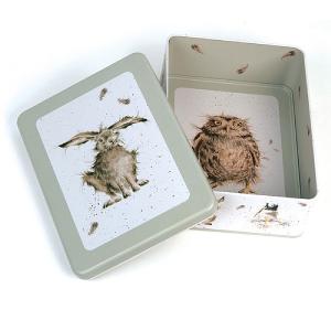 Wrendale Hare, Duck & Owl Rectangular Tin