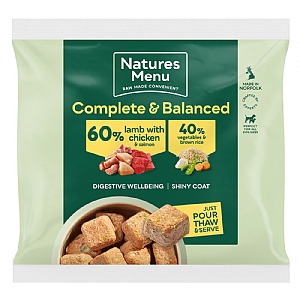 Natures Menu Complete & Balanced 60/40 Lamb & Chicken Frozen Dog Food (1kg)