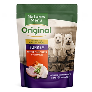 Natures Menu Original Turkey with Chicken Single Serve Pouch Dog Food (300g)