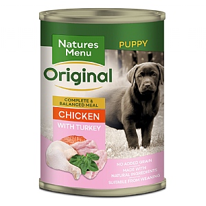 Natures Menu Original Chicken with Turkey Multi Serve Canned Puppy Food (400g)