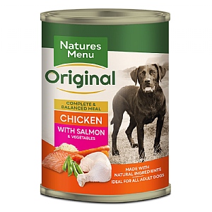 Natures Menu Original Chicken with Salmon Multi Serve Canned Dog Food (400g)