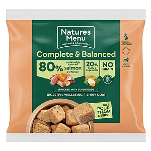 Natures Menu Complete & Balanced 80/20 Salmon & Chicken Frozen Dog Food (1kg)