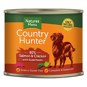 Natures Menu Country Hunter Chicken & Salmon with Superfoods Multi Serve Dog Food (600g)