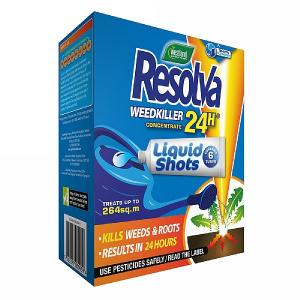 Resolva 24H Concentrated Weedkiller Liquid Shots 6 Tubes 264m2