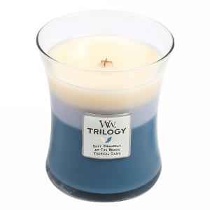 Woodwick Beachfront Cottage Trilogy Medium Candle