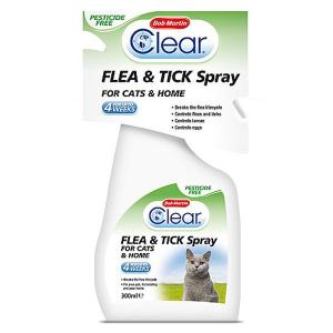 Bob Martin Clear Flea & Tick Spray for Cats & Home 300ml