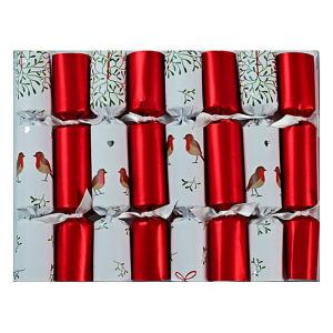 Robin Reed Mistletoe 6" Christmas Crackers Pack of 8