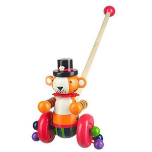 Wooden Tiger Push Along