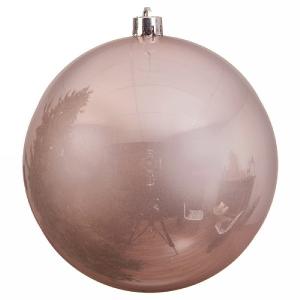 Decoris Blush Pink Shiny Shatterproof Bauble - 14cm