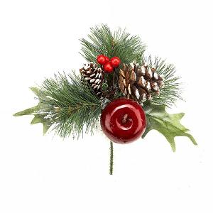 Frosted Pine Cone and Apple Pick