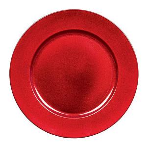 Premier Red Glitter Charger Plate 33cm