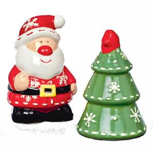 Santa & Tree Salt & Pepper Shaker Set 6cm
