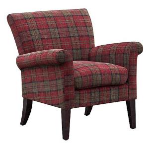 Balmoral Claret Red Tartan Accent Chair