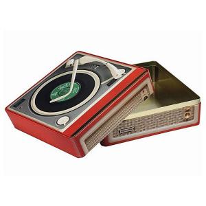 Record Player Tin