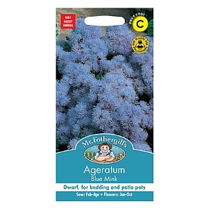 Mr Fothergills Ageratum Blue Mink Seeds