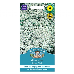 Mr Fothergills Alyssum Snow Cloth Mixed Seeds