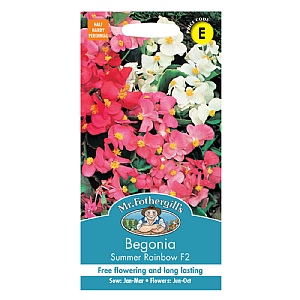 Mr Fothergills Begonia Summer Rainbow F2 Seeds