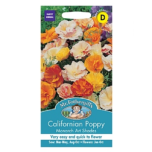 Mr Fothergills Californian Poppy Monarch Art Shades Seeds