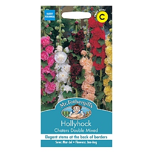 Mr Fothergills Hollyhock Chaters Double Mixed Seeds