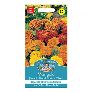 Mr Fothergills Marigold (French) Dwarf Double Mixed Seeds