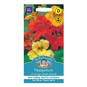 Mr Fothergills Nasturtium (Trailing) Gleam Mixed Seeds
