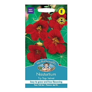 Mr Fothergills Nasturtium Tip Top Velvet Seeds