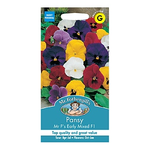 Mr Fothergills Pansy Mr F's Early Mixed F1 Seeds