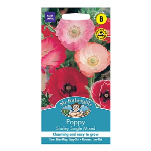 Mr Fothergills Poppy Shirley Single Mixed Seeds