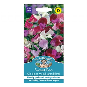 Mr Fothergills Sweet Pea Old Spice Mixed (Grandiflora) Seeds